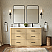 60" Double Bathroom Vanity in Scandinavian Oak, with Countertop Options and Hardware Option