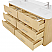 72" Double Bathroom Vanity in Scandinavian Oak, with Countertop Options and Hardware Options