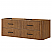 60" Double Wall Mounted Bathroom Vanity in Toasted Walnut, with Countertop Options, and Hardware Option