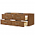 60" Double Wall Mounted Bathroom Vanity in Toasted Walnut, with Countertop Options, and Hardware Option