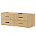 60" Double Wall Mounted Bathroom Vanity in Scandinavian Oak, with Countertop Options and Hardware Option