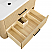  60" Double Wall Mounted Bathroom Vanity in Scandinavian Oak, with Countertop Options and Hardware Option