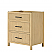 30" Single Bathroom Vanity in Scandinavian Oak, Base only, Satin Bronze Trim with Countertop and Hardware Options