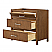 36" Single Bathroom Vanity in Toasted Walnut, Base only, Satin Bronze Trim with Countertop Options and Hardware Options