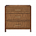 36" Single Bathroom Vanity in Toasted Walnut, Base only, Satin Bronze Trim with Countertop Options and Hardware Options