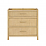  36" Single Bathroom Vanity in Scandinavian Oak, Base only, Brushed Nickel Trim with Countertop Options and Hardware Option