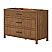  48" Single Bathroom Vanity in Toasted Walnut, Base only, Satin Bronze Trim with Countertop Options and Hardware Option