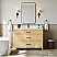  48" Single Bathroom Vanity in Scandinavian Oak, Base only, Brushed Nickel Trim with Countertop Options and Hardware Option