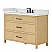  48" Single Bathroom Vanity in Scandinavian Oak, Base only, Brushed Nickel Trim with Countertop Options and Hardware Option