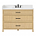  48" Single Bathroom Vanity in Scandinavian Oak, Base only, Brushed Nickel Trim with Countertop Options and Hardware Option