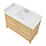  48" Single Bathroom Vanity in Scandinavian Oak, Base only, Brushed Nickel Trim with Countertop Options and Hardware Option