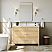  48" Single Bathroom Vanity in Scandinavian Oak, Base only, Brushed Nickel Trim with Countertop Options and Hardware Option
