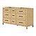  60" Double Bathroom Vanity in Scandinavian Oak, Base only, Satin Bronze Trim with Countertop Options and Hardware Option