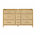  60" Double Bathroom Vanity in Scandinavian Oak, Base only, Satin Bronze Trim with Countertop Options and Hardware Option