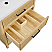  60" Double Bathroom Vanity in Scandinavian Oak, Base only, Satin Bronze Trim with Countertop Options and Hardware Option