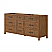  72" Double Bathroom Vanity in Toasted Walnut, Base only, Brushed Nickel Trim with Countertop Options and Hardware Option