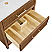  72" Double Bathroom Vanity in Toasted Walnut, Base only, Brushed Nickel Trim with Countertop Options and Hardware Option