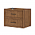  30" Single Wall Mounted Bathroom Vanity in Toasted Walnut, Base only, Matte Black Trim, with Countertop Options and Hardware Option