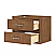  30" Single Wall Mounted Bathroom Vanity in Toasted Walnut, Base only, Matte Black Trim, with Countertop Options and Hardware Option