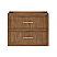  30" Single Wall Mounted Bathroom Vanity in Toasted Walnut, Base only, Matte Black Trim, with Countertop Options and Hardware Option