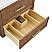  30" Single Wall Mounted Bathroom Vanity in Toasted Walnut, Base only, Matte Black Trim, with Countertop Options and Hardware Option