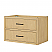  36" Single Wall Mounted Bathroom Vanity in Scandinavian Oak, Base only, Matte Black Trim with Countertop Options and Hardware Option