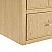  36" Single Wall Mounted Bathroom Vanity in Scandinavian Oak, Base only, Matte Black Trim with Countertop Options and Hardware Option