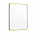 34 in. W x 36 in. H Metal Framed Radius Edge Bathroom Vanity Mirror in Brushed Gold with 3 Color Finish Options