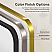 34 in. W x 36 in. H Metal Framed Radius Edge Bathroom Vanity Mirror in Brushed Gold with 3 Color Finish Options