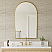 24 in. W x 40 in. H Metal Framed Arched Bathroom Vanity Mirror in Matte Black with 3 Color Finish Options