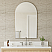 24 in. W x 40 in. H Metal Framed Arched Bathroom Vanity Mirror in Matte Black with 3 Color Finish Options