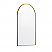 24 in. W x 40 in. H Metal Framed Arched Bathroom Vanity Mirror in Matte Black with 3 Color Finish Options