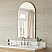 24 in. W x 40 in. H Metal Framed Arched Bathroom Vanity Mirror in Matte Black with 3 Color Finish Options