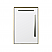  24 in. W x 36 in. H Metal Framed Square Edge Bathroom Vanity Mirror in Brushed Gold with 3 Metal Framed Options
