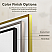  24 in. W x 36 in. H Metal Framed Square Edge Bathroom Vanity Mirror in Brushed Gold with 3 Metal Framed Options