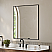  34 in. W x 36 in. H Metal Framed Square Edge Bathroom Vanity Mirror in Brushed Nickel with 3 Color Finish Options