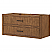  48" Single Wall Mounted Bathroom Vanity in Toasted Walnut, Base only, Brushed Nickel Trim with Countertop Options and Hardware Option