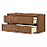  48" Single Wall Mounted Bathroom Vanity in Toasted Walnut, Base only, Brushed Nickel Trim with Countertop Options and Hardware Option