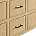  48" Single Wall Mounted Bathroom Vanity in Scandinavian Oak, Base only, Matte Black Trim with Countertop Options and Hardware Option