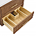 60" Double Wall Mounted Bathroom Vanity in Toasted Walnut, Base only, Satin Bronze Trim with Countertop Options and Hardware Option