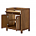 30" Single Bathroom Vanity in Toasted Walnut, Giotto Quartz Countertop, Undermount Square Sink (1-Hole) with Countertop Options and Hardware Options