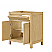 30" Single Bathroom Vanity in Scandinavian Oak, White Quartz Countertop, Undermount Square Sink (3-Hole), with Countertop Options and Hardware Options