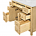 30" Single Bathroom Vanity in Scandinavian Oak, White Quartz Countertop, Undermount Square Sink (3-Hole), with Countertop Options and Hardware Options