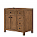 36" Single Bathroom Vanity in Toasted Walnut, Giotto Quartz Countertop, Undermount Square Sink (3-Hole), with Countertop Options and Hardware Option