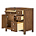 36" Single Bathroom Vanity in Toasted Walnut, Giotto Quartz Countertop, Undermount Square Sink (3-Hole), with Countertop Options and Hardware Option