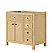 36" Single Bathroom Vanity in Scandinavian Oak, White Quartz Countertop, Undermount Square Sink (3-Hole), with Countertop Options and Hardware Option