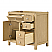 36" Single Bathroom Vanity in Scandinavian Oak, White Quartz Countertop, Undermount Square Sink (3-Hole), with Countertop Options and Hardware Option