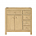 36" Single Bathroom Vanity in Scandinavian Oak, White Quartz Countertop, Undermount Square Sink (3-Hole), with Countertop Options and Hardware Option