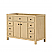 48" Single Bathroom Vanity in Scandinavian Oak, White Quartz Countertop, Undermount Square Sink (1-Hole), with Countertop Options and Hardware Option