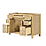48" Single Bathroom Vanity in Scandinavian Oak, White Quartz Countertop, Undermount Square Sink (1-Hole), with Countertop Options and Hardware Option